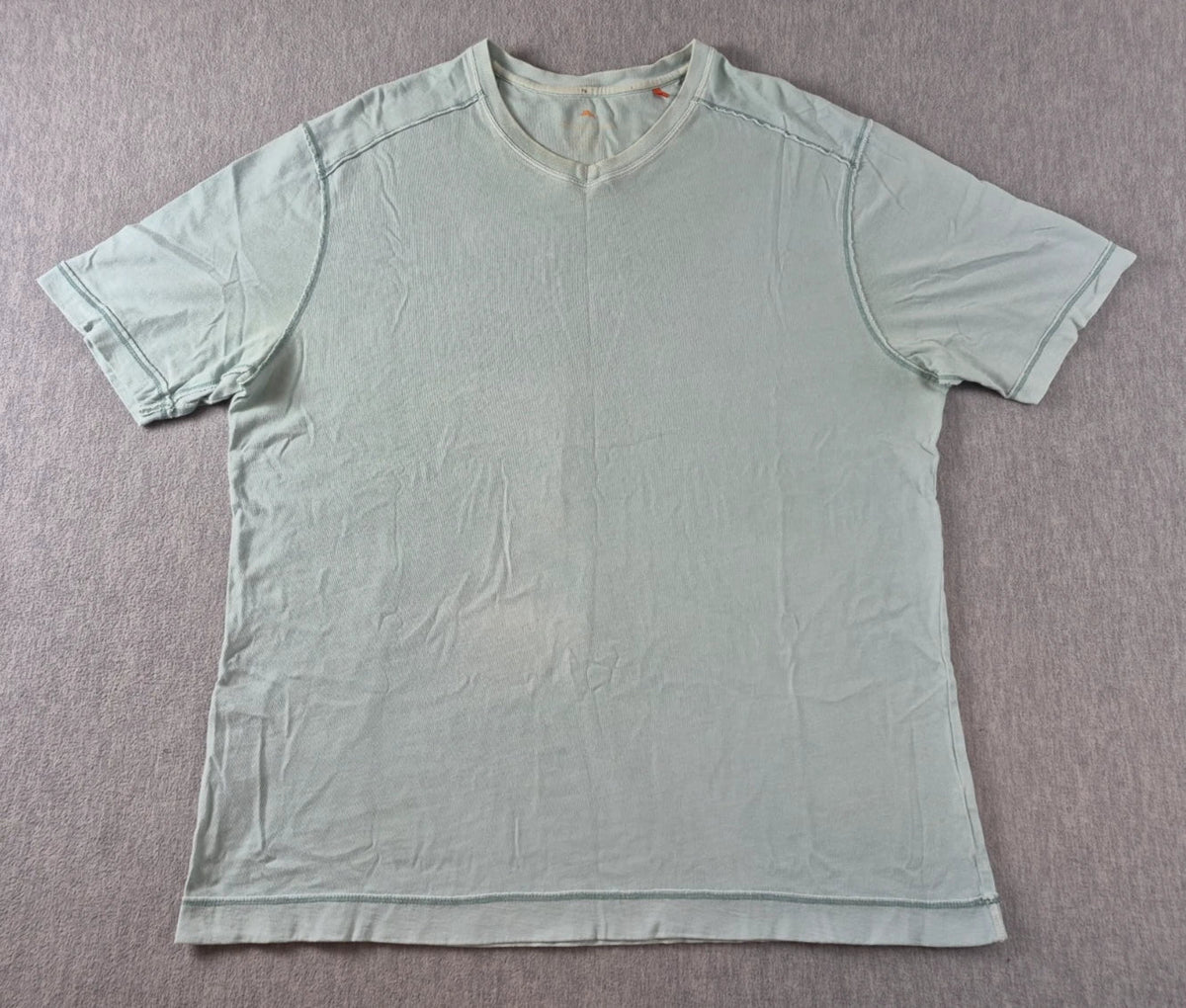 Tommy Bahama T Shirt Island Modern Fit Men Large Aqua Blue Dyed Short Sleeve
