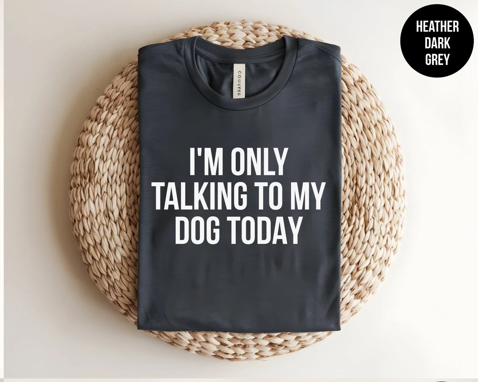 I'm Only Talking To My Dog Today Shirt, Funny Dog Lover Introvert Tee Gift