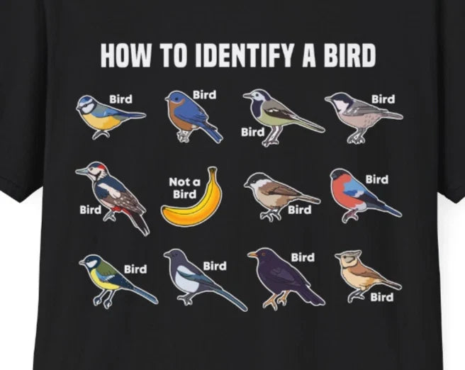 How To identify Birds T-Shirt Funny Bird Nerd Tee for Birders Birdwatching