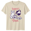 Purrfect Pour Womens T-Shirt Coffee Lover Cats Birthday Gift For Her