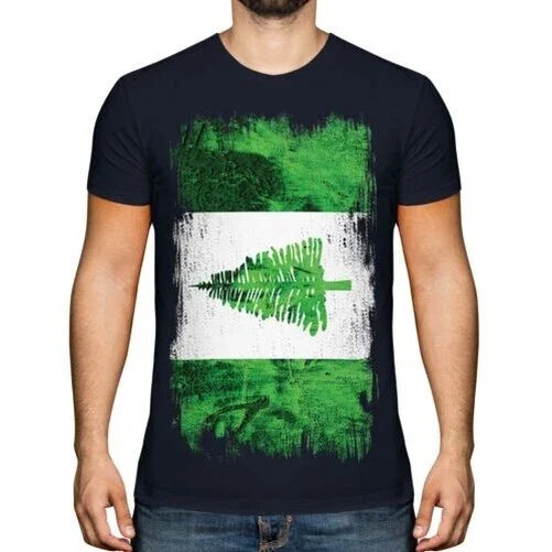 Norfolk Island Grunge Flag T-Shirt Jersey Gift Clothing Shirt