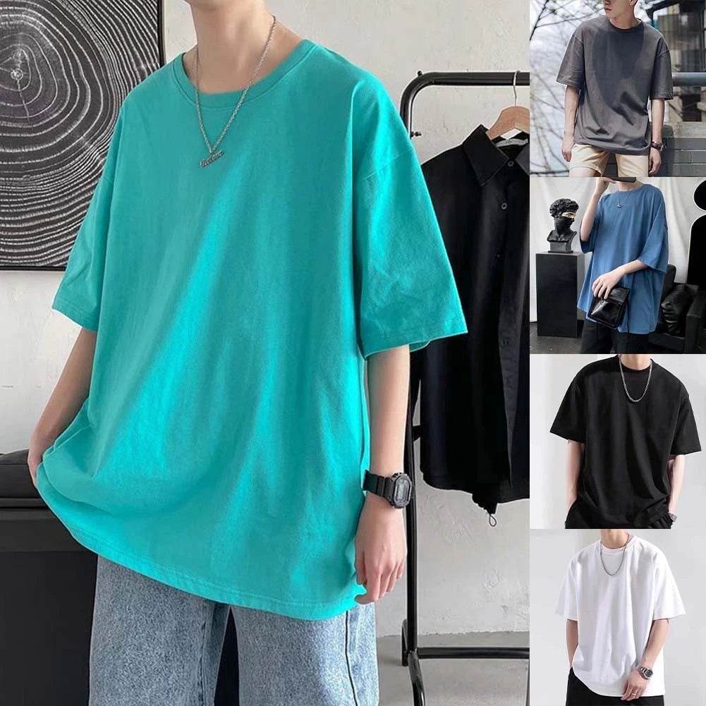 For Daily Wear Men's Oversized Tee Casual Wear Breathable Fabric Stretch Fabric