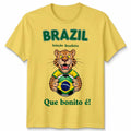 Brazil Unisex Football T Shirt Brasil Mens Womens Footy Top Graphic Tee