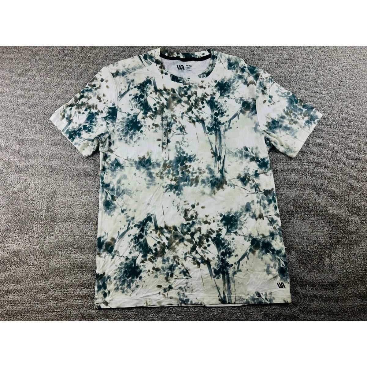 VRST T-Shirt S Multi Color Abstract Forest Print Outdoorsy Botanical Artistic