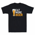 Lovers More Eat Sleeve Men's Gift Beer Cotton Short T-Shirt Beer Funny