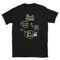 Funny Alcohol Drinking Bartender Beer Flow Chart Short-Sleeve Unisex T-Shirt