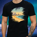 Mens Coolangatta Print Cotton Beach T-Shirt Size XS to 5XL
