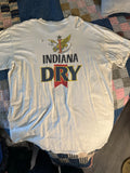 Distressed Vintage Indiana Dry Logo Beer T-shirt Size XL