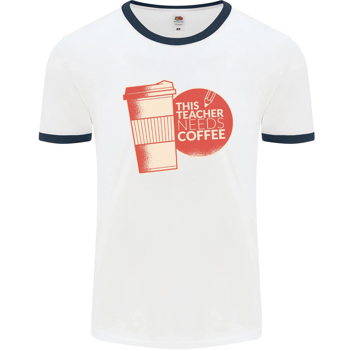 This Teacher Needs Coffee Funny Teaching Mens Ringer T-Shirt