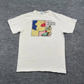 Vintage Y2K Real Hustle No Day-Off Pop Art Shirt Medium 19x25 White