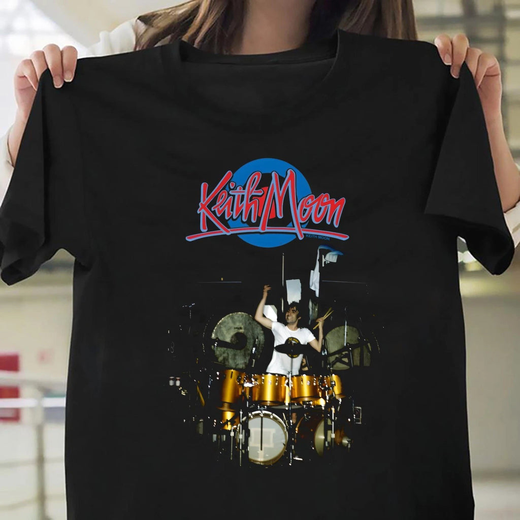 Keith Moon On Stage Graphic Print Unisex Shirt S-3XL Q1478