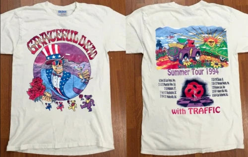 Vintage NWOT 1994 Grateful Dead Summer Tour with Traffic T-Shirt, Vintage Gratef