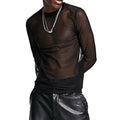 Daily Holiday Pullover Mans Clothes Long Sleeve T-Shirts Nightclub Wear