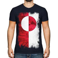 Greenland Grunge Flag Men's T-Shirt Kalaallit Nunaat Greenlandic