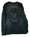 Vintage Y2K Raw State Redemption Thermal Shirt Wings Cross Mens Medium 27x19