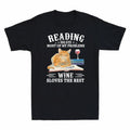 Cat Reading Solves Most Of My Problems Wine Solves The Rest Retro Men's T Shirt