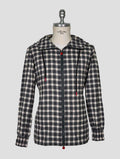 NEW KITON WHITE GRAY COTTON SHIRT UMBI EU 56 - US 46 - 2XL KME68