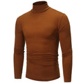 Men's Turtleneck Long Sleeve Top Fitted Silhouette Lightweight Knit Soft Feel