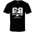1968 Camaro Grill View With Year And Model Name Black Black T Shirt