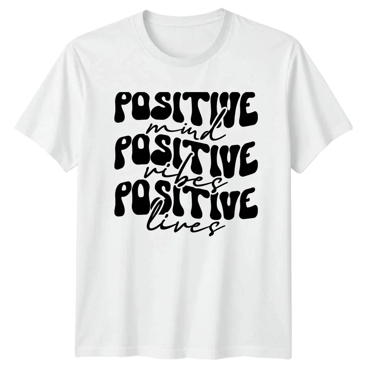 Positive Mind Vibes Lives T-Shirt Affirmations Motivational Birthday Gift