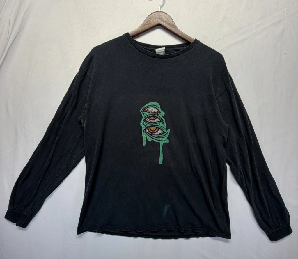 Delta Pro Weight Shirt Men Large Black Graphic Print Hell Is In Your Head Cotton