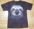 The Mountains Sloth Graphic Acid Washed   T-Shirt Size XLarge