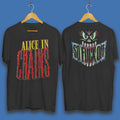 Alice in Chains Shirt Social Parrasite Two Sides Black Men Full size Cotton