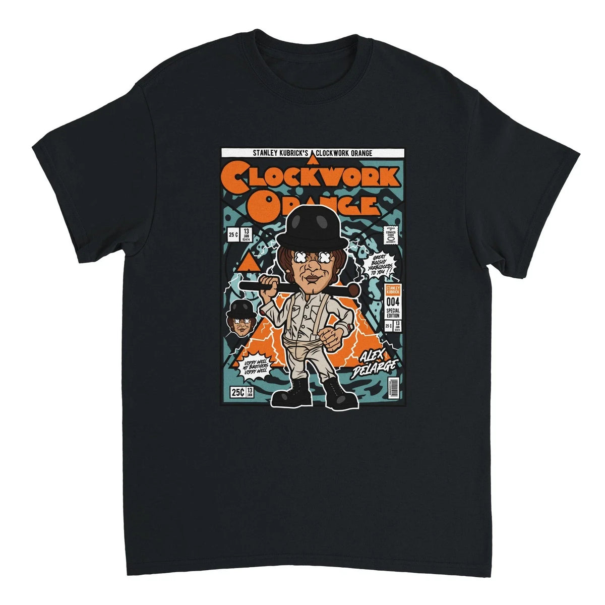 Clockwork Orange Comic Style T‑Shirt Retro Funk Pop Culture Tee