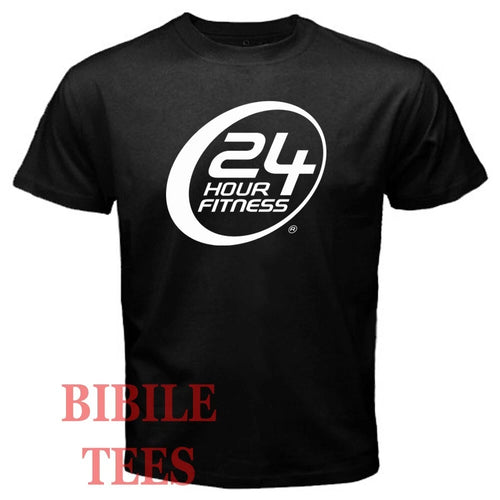 24 Hours Fitness Gym Men's Black Size S to 5XL