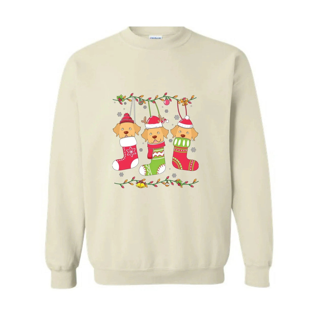 Christmas Golden Retriever Sweatshirt, Christmas Pajama, Dog Sweatshirt, Happy C