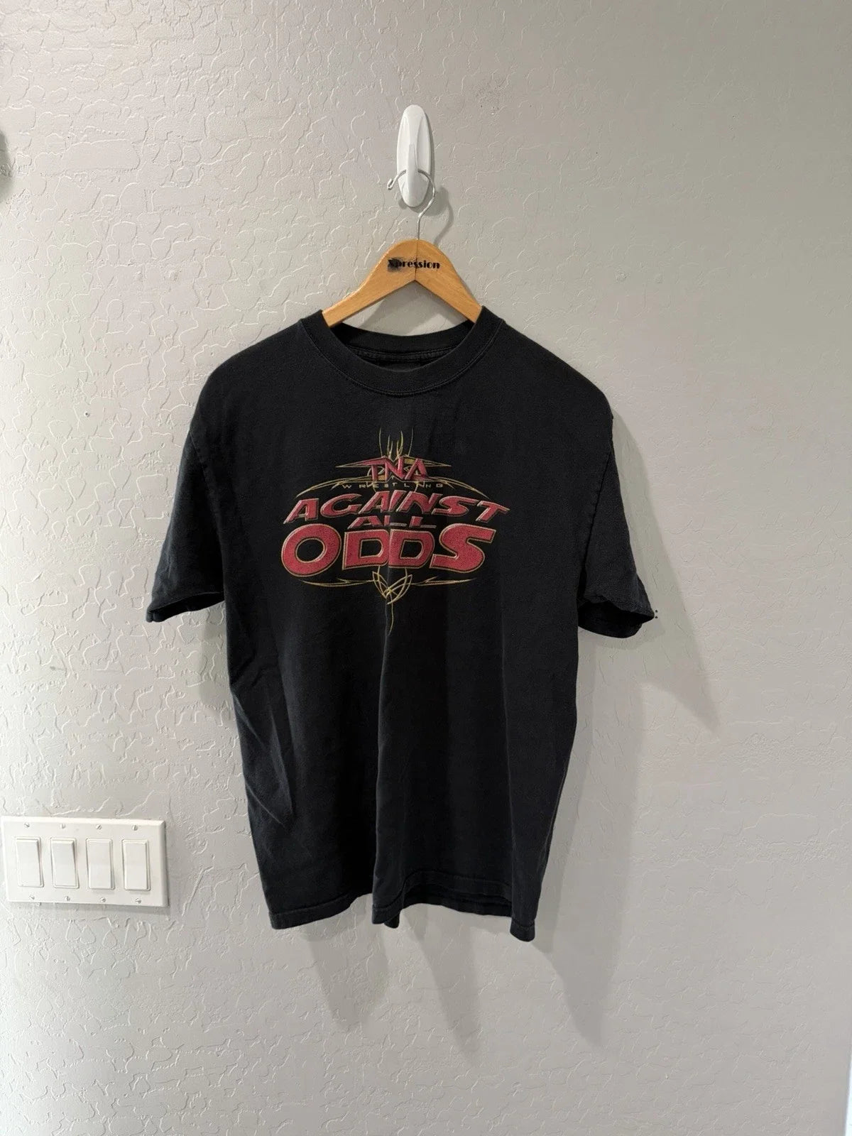 Vintage Y2K TNA Wrestling “Against All Odds” Shirt Large Bin 3