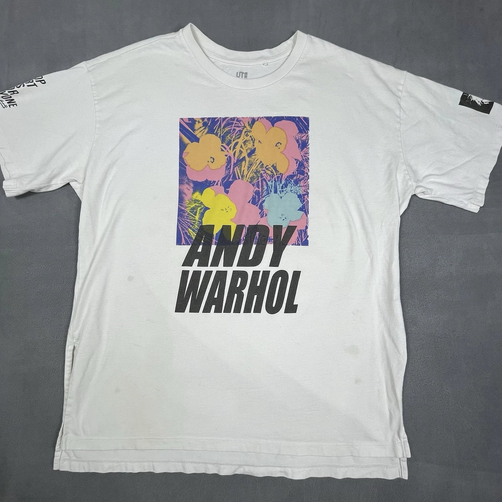UT Uniqlo x Andy Warhol Shirt Adult M White Short Sleeve SPRZNY Pop Art Mens