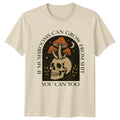 Mushrooms Grow From Dirt Skull Graphic Tee Unisex T-Shirt