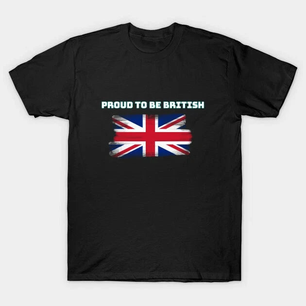 proud to be British T Shirt For Joke Birthday Funny Motorcycle Motorbike England