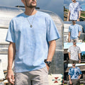 Men Tie Dye T Shirt Loose Fit Vintage Casual Daily Wear Short Sleeve Top