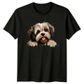 Cute Shih Tzu Dog Portrait Graphic Art Style T-Shirt