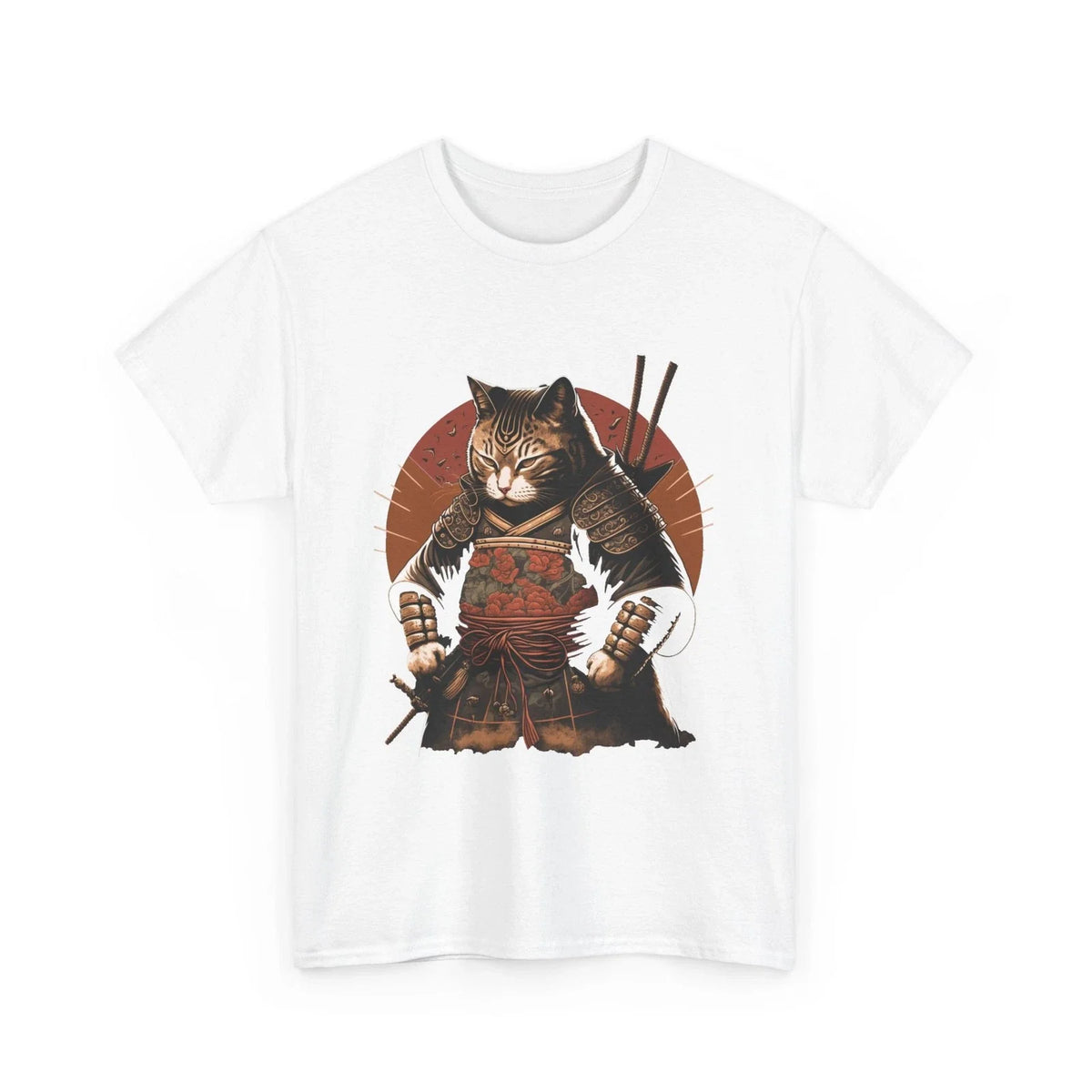 Samurai Cat Shirt, Japanese Culture Lovers Ninja Cat Funny Shirt