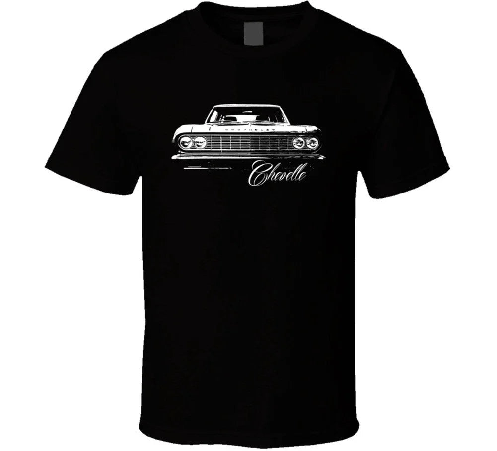 1964 Chevelle Grill View With Model Name Black T Shirt