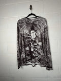 Men’s M Y2K Goth Skull Long Sleeve Top Skater Punk Grunge Streetwear *HOLE