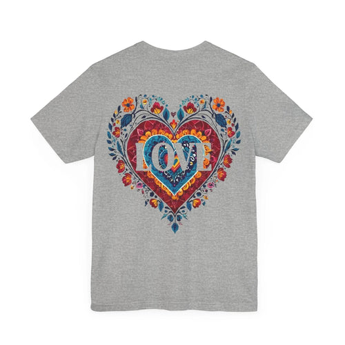 "Boho Heart T-Shirt – Love-Themed Bella+Canvas Tee for Men & Women, 5 Colors"