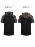 🧵Unixes Beautiful Giant Baja Hoodie Tee Black Serape Short Sleeve Mens L 09-9🧵