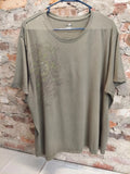 JF J.Ferrar Mens Graphic T-Shirt XXL Olive Green Modern Fit Short Sleeve
