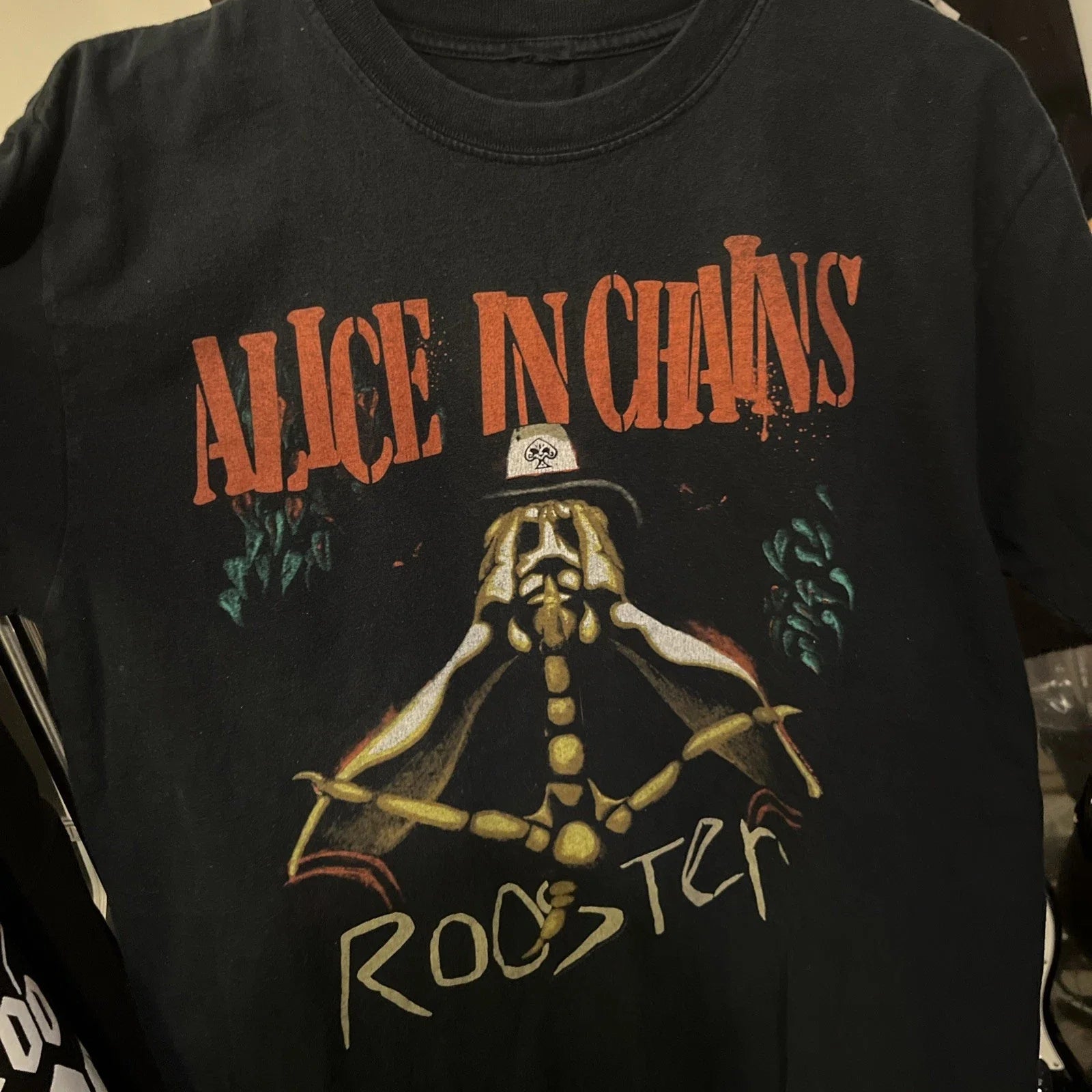Vintage 2004 Alice in Chains 'Rooster' Grunge Band T-Shirt, Size L, Black, Rare