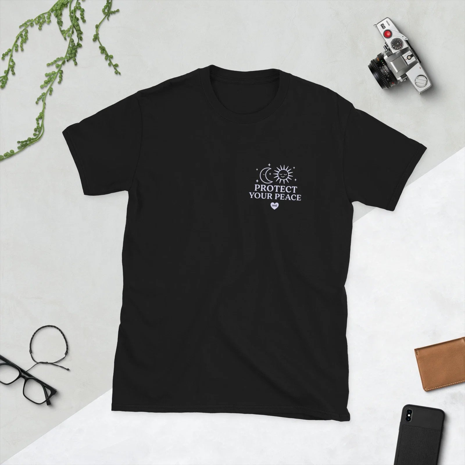Protect Your Peace Tee – Minimalist Mental Health Shirt, Self Love Gift