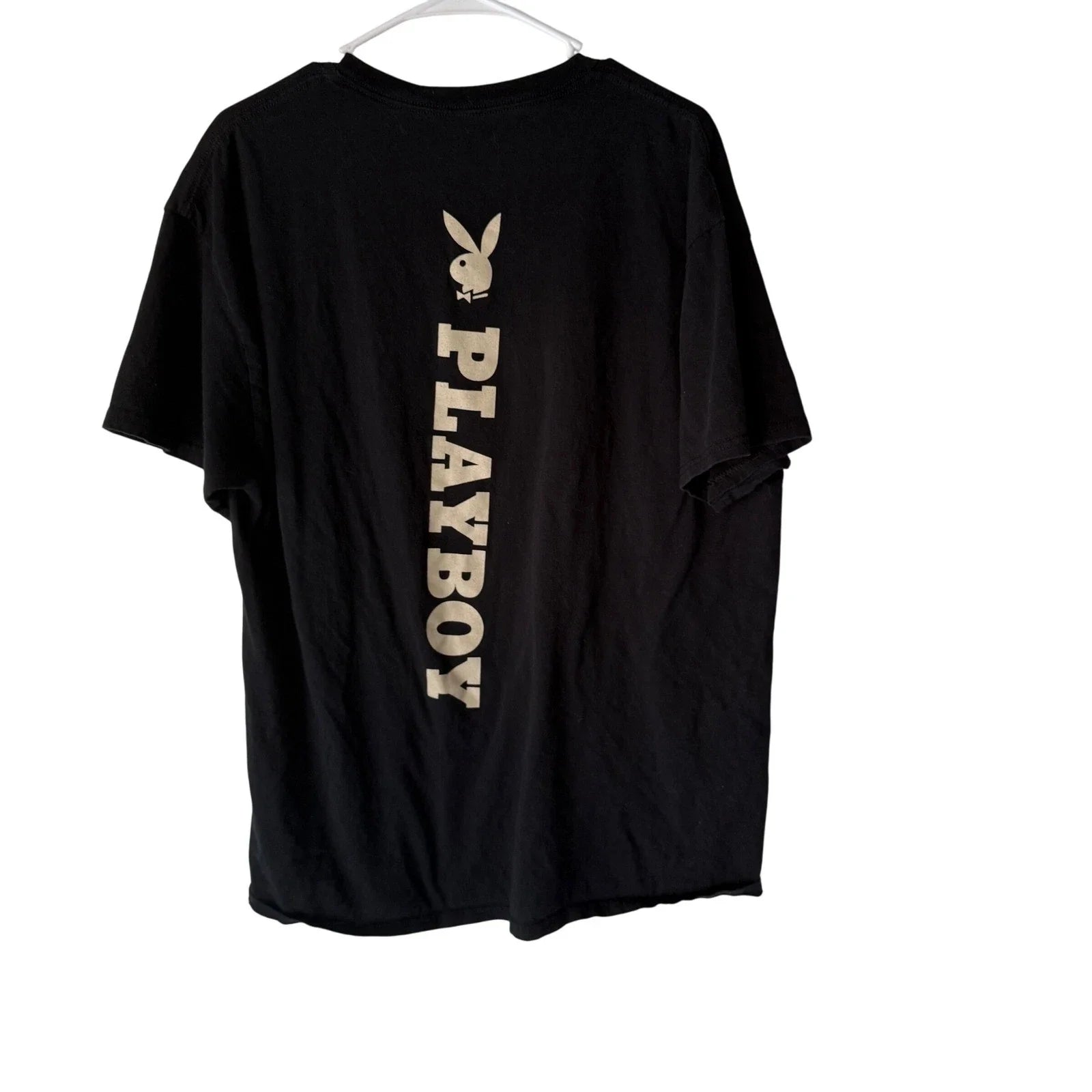 Playboy Vintage 90s Y2k T Shirt Black Mens XL Graphic Tee Bunny Logo