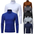 US Men Blouse Knitted Tops Henley Top Turtleneck Shirts Outdoor Pullover Fitness