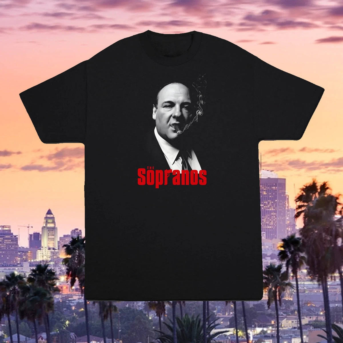 Tony Soprano Retro Halftone T-Shirt The Sopranos Mafia Mob Tee S-4X Bada Bing