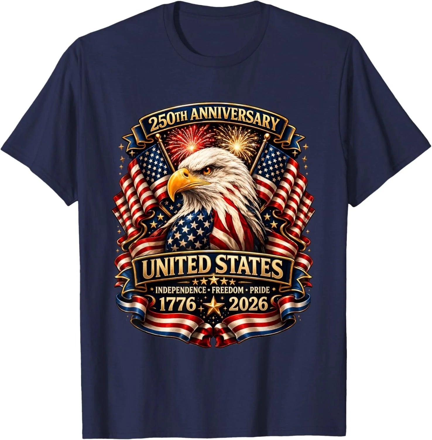 250 Anniversary USA Patriotic Eagle 250th 4th of July 2026 Unisex T-Shirt