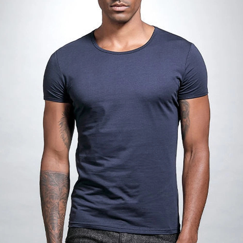 Trendy Hipster Style V Neck T Shirt Comfortable Summer Pullover for Men