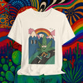 Unisex T-Shirt, Colorful Weed Art, Perfect for Festivals, Summer Vibes.